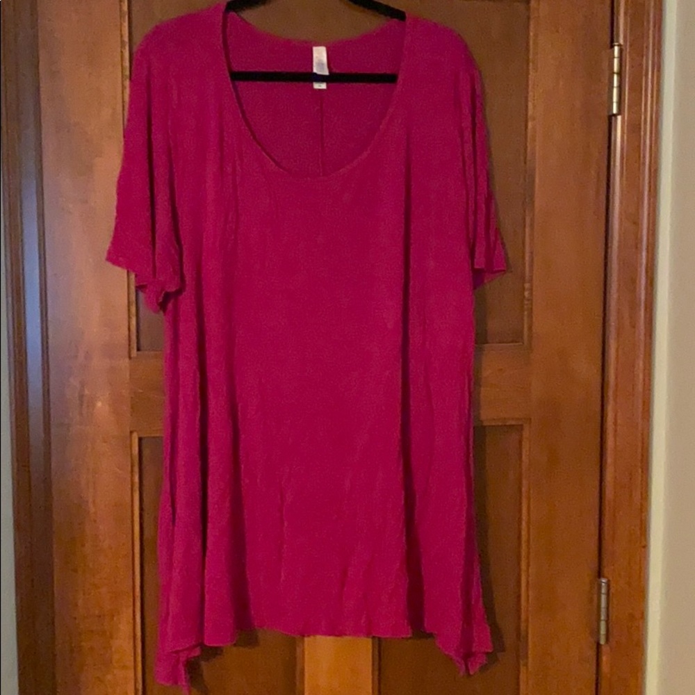 Bright Pink LuLaRoe Perfect T Size 2XL